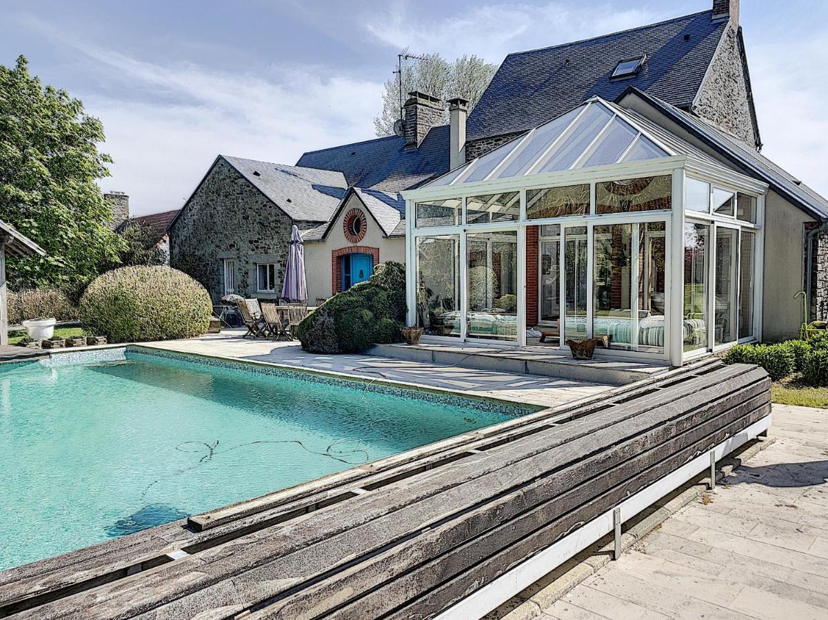 Gite De Charme "La Maison Saint-Leonard" Avec Piscine, Spa, Vue Sur Le Mont Saint-Michel Vains Exteriér fotografie